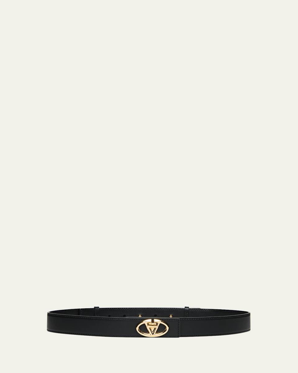 V-Logo Bold Edition Leather Belt